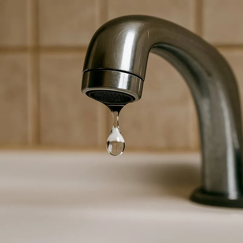 Leaking Bathroom tap with a persistent drip